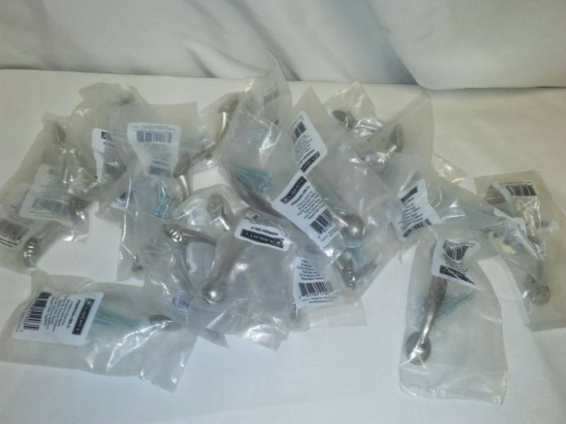 lot 102 image: NEW Cabinet door handles  brushed nickel. - 22