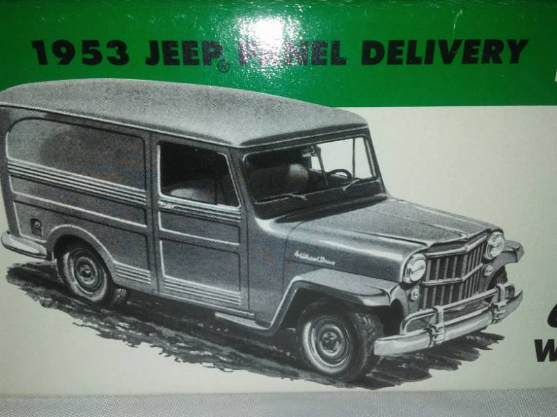 lot 156 image: 1953 Jeep Willys panel delivery truck.