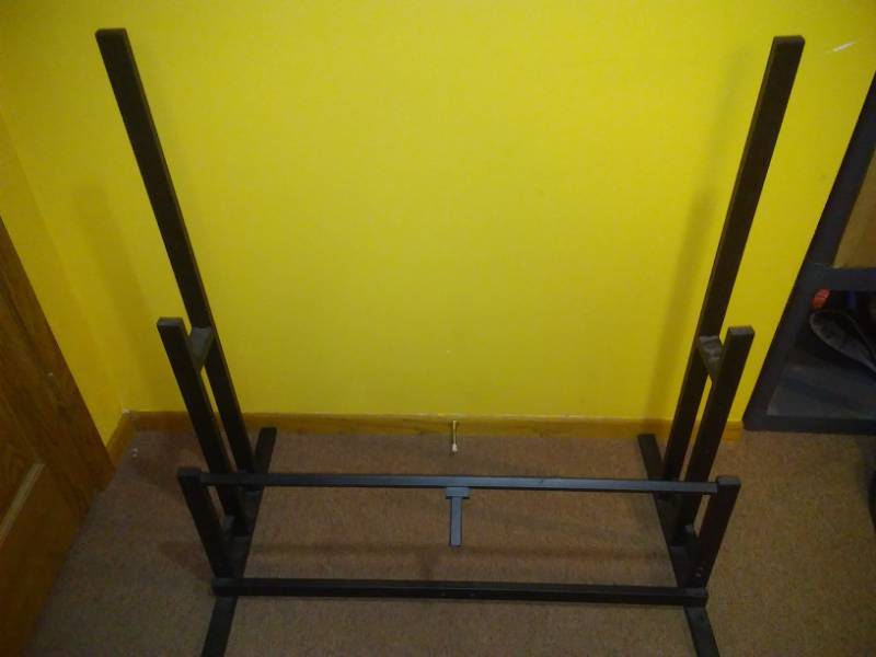 lot 167 image: Black metal rack, 42t x 39L x 24d.