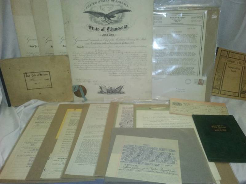 lot 180 image: Awards, correspondence, legal paperwork and more.
