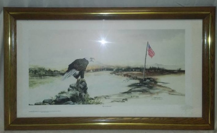 lot 190 image: Michael D. Dunn Eye on America . 25800, signed.