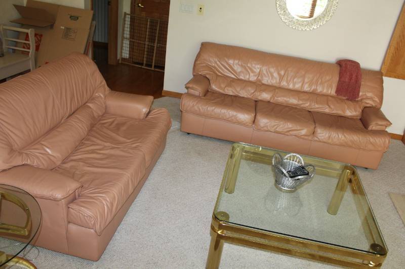 lot 128 image: Living Room Couch and Love Seat
