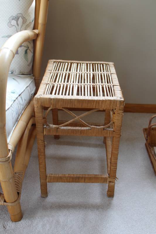 lot 137 image: Wicker Side Table