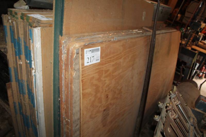 lot 217 image: Lot of (10) Wood and Insulation Sheets