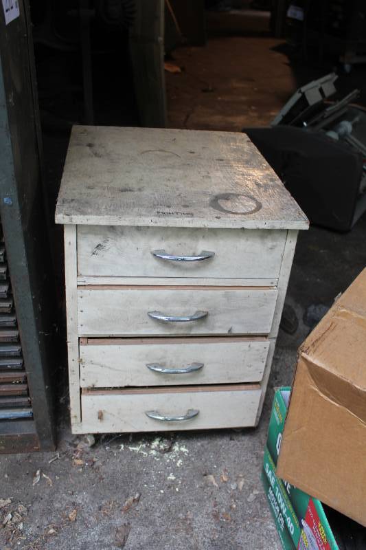 lot 243 image: Storage Cabinet, Printing Press Equipment