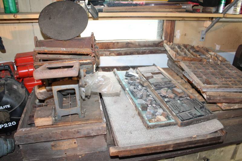 lot 216 image: LinoType Equipment, Printing Press Letters
