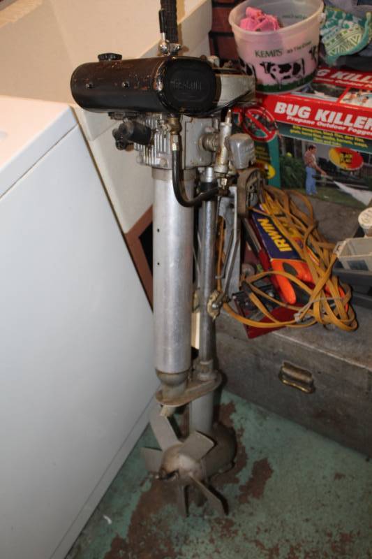 lot 259 image: British Silver Seagull Outboard Boat Motor