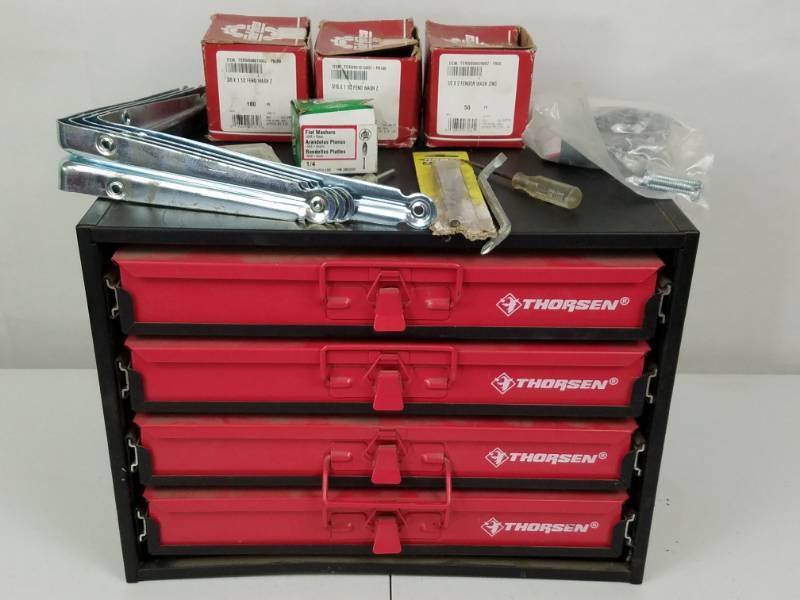 lot 7 image: Thorsen Small Hardware 4 drawer storage unit