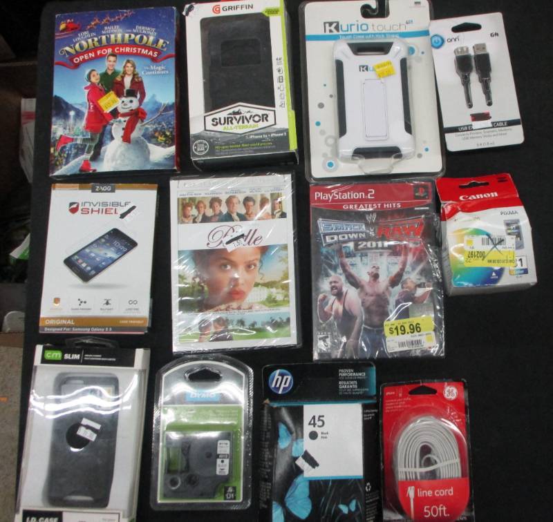 lot 47 image: DVDs unopened, USB Cable, Ink Cartridges and More