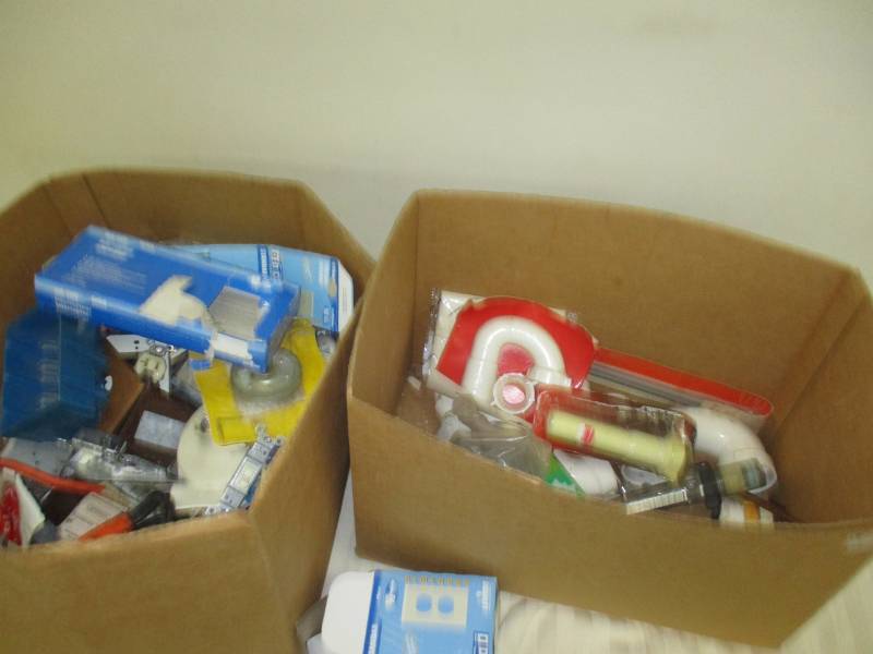 lot 115 image: 2 Boxes of Plumbing and Electrical Stuff