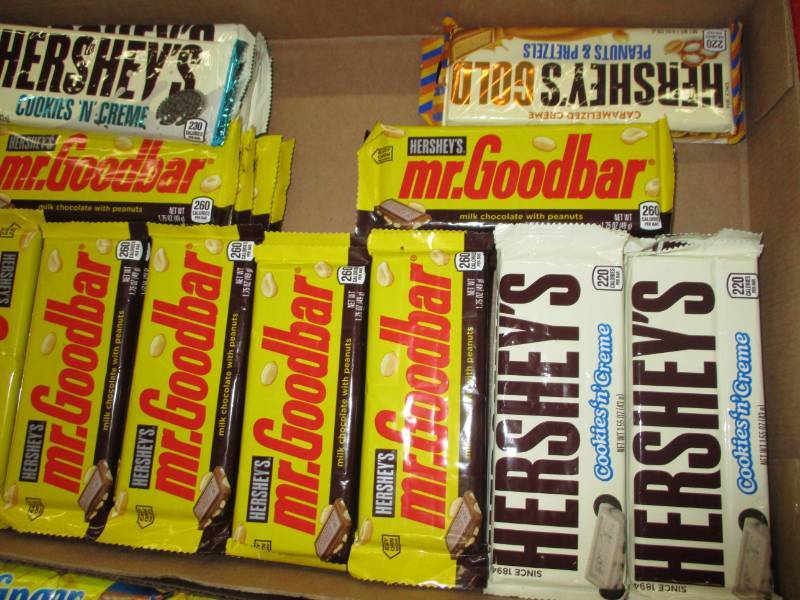 lot 169 image: 45 Goodbars and herseys