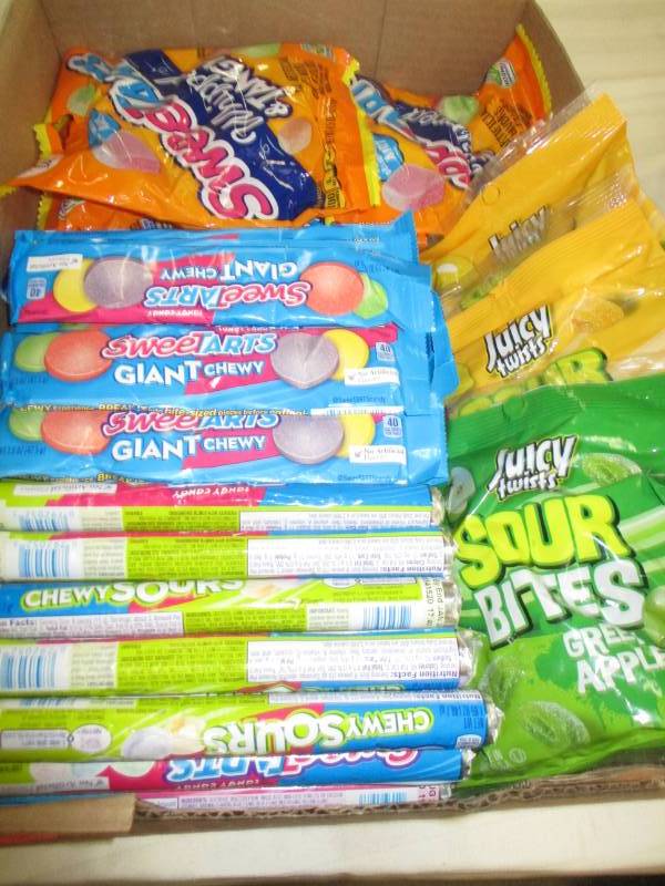 lot 188 image: 42 sweet tatrts, and sour snacks