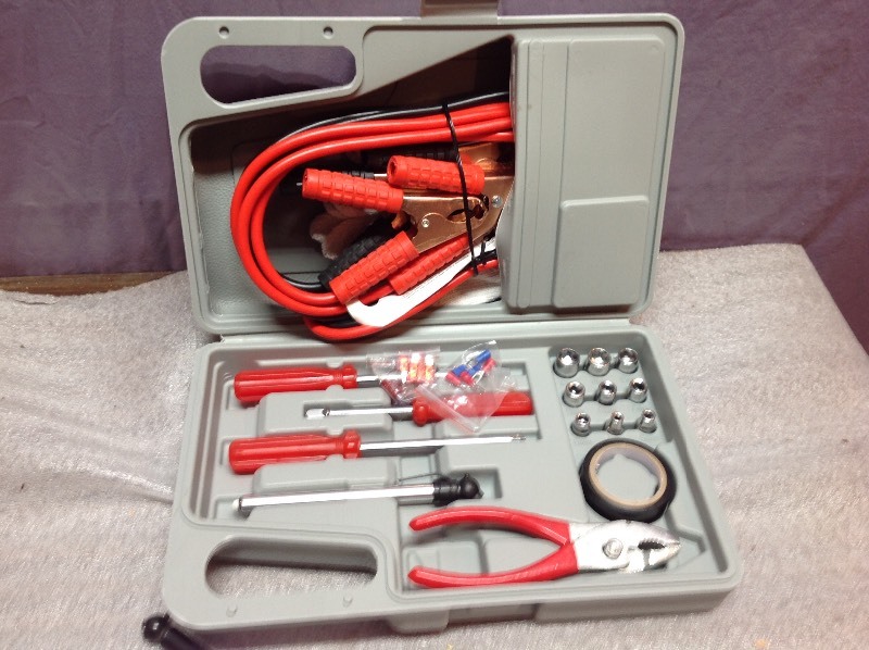 lot 59 image: Roadside Emergency Kit & Tire Gauges