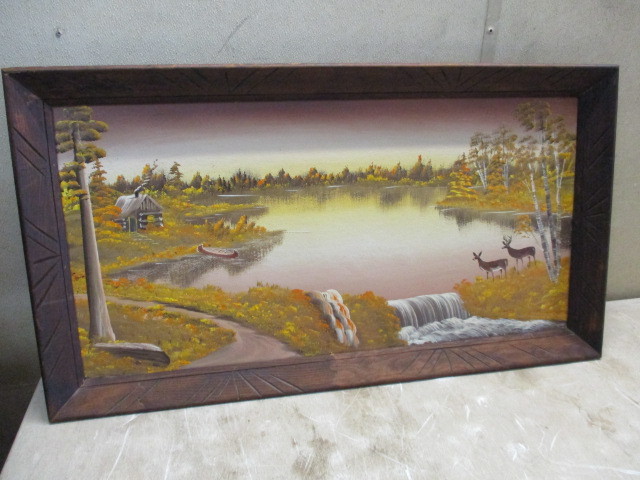 lot 107 image: Wildlife Oil Painting