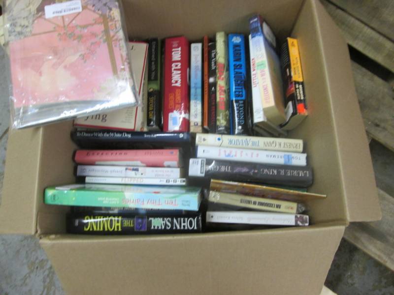 lot 2 image: Box of Assorted Fiction Books...