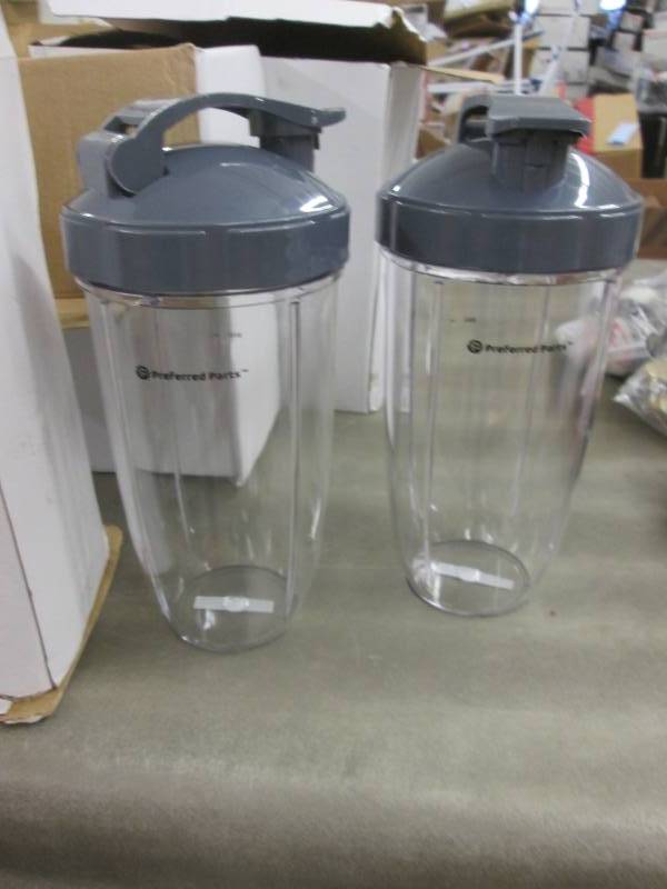 lot 17 image: Lot of 7 Capped Plastic Containers...