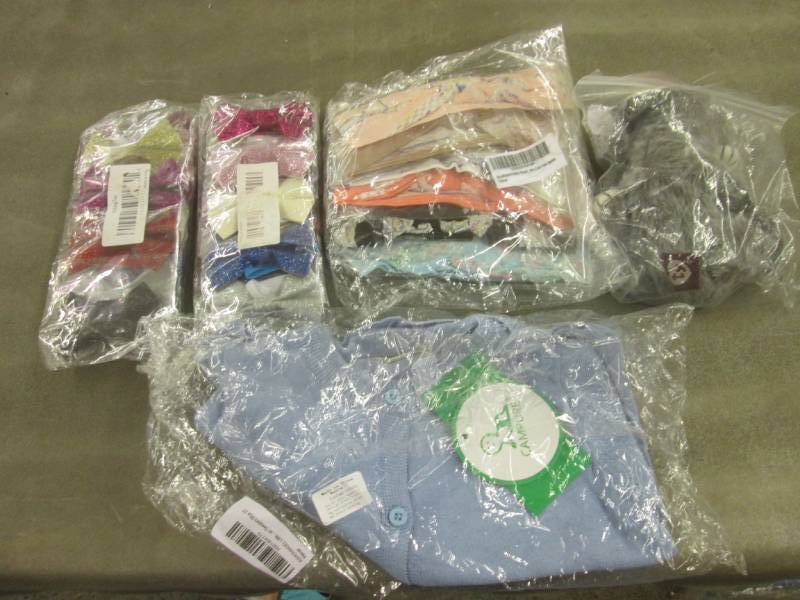 lot 25 image: 2T Sweater, Infant Headbands, Ty Pl...