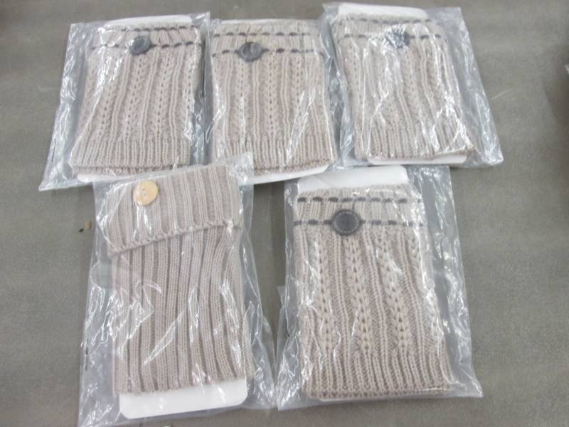 lot 55 image: 5 pr Tan Boot Cuffs...