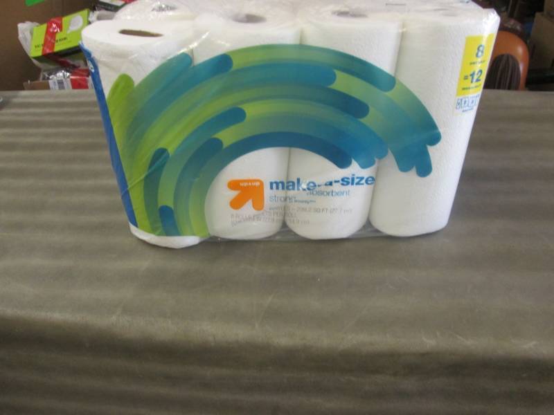 lot 122 image: Open 8 Pack Paper Towels...