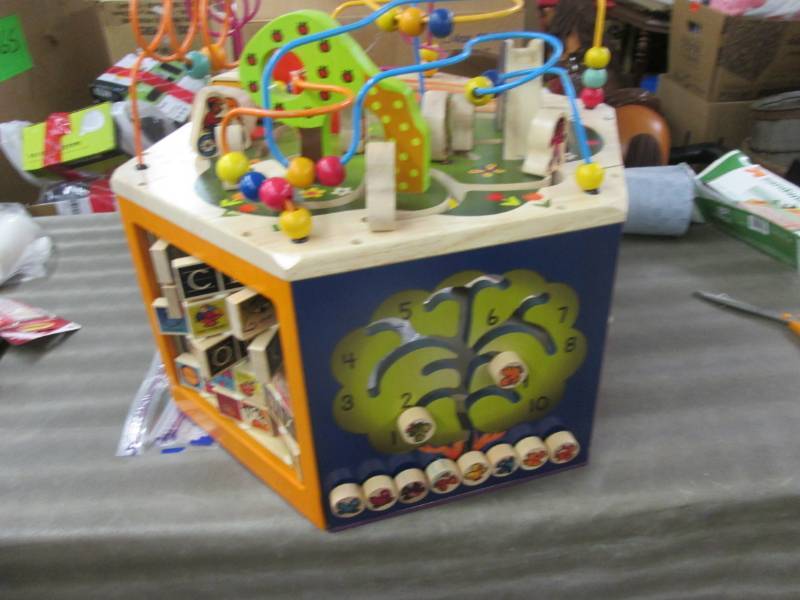 lot 137 image: Wooden Play Center- missing one sid...