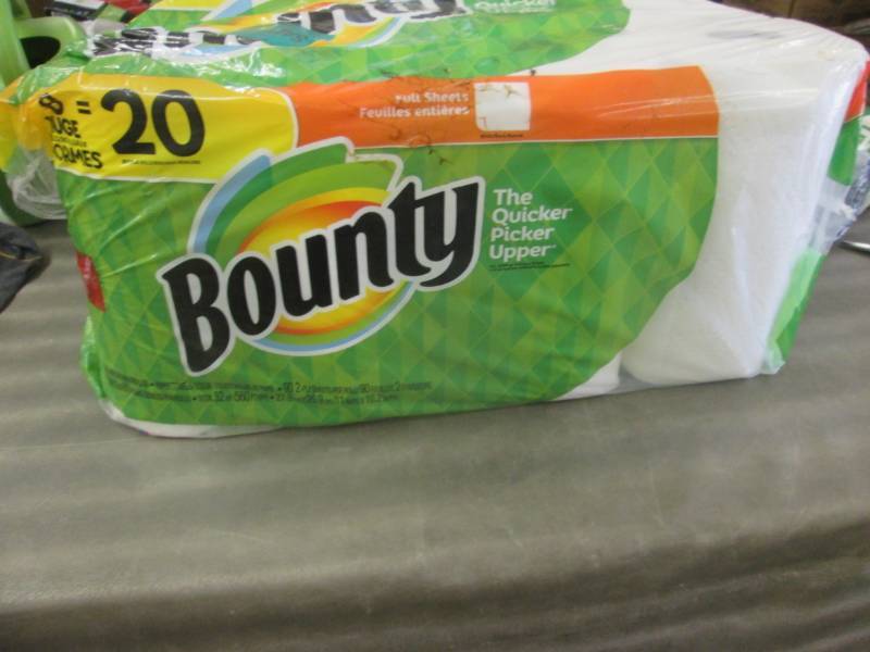 lot 143 image: Open 8 Pack Bounty Paper Towels...