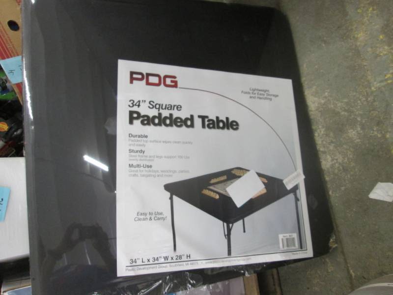 lot 156 image: PDG 34 inch Padded Card Table...