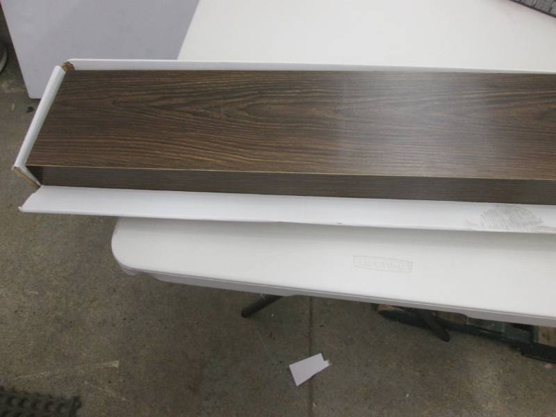 lot 173 image: 36 inch wood grain floating shelf...