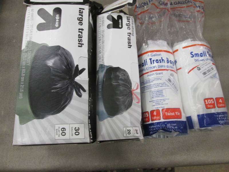 lot 197 image: 4 Gallon & 30 Gallon Trash Bags...