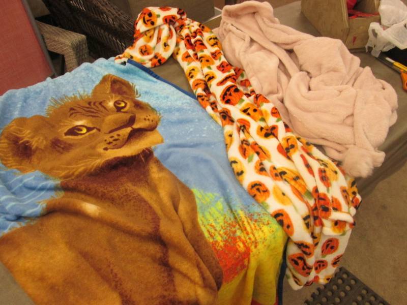 lot 221 image: 3 Plush Blankets...