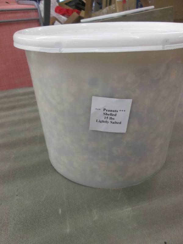 lot 307 image: 15 lb Bucket of Lightly Shelled Sal...