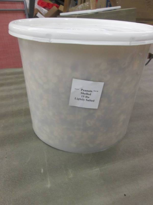 lot 308 image: 15 lb Bucket of Lightly Shelled Sal...