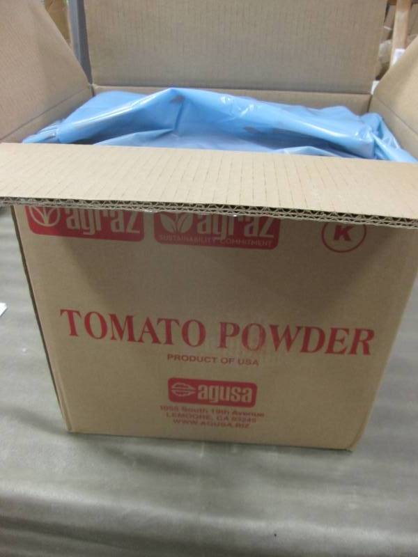 lot 317 image: 55 lb Box Agraz Tomato Powder...