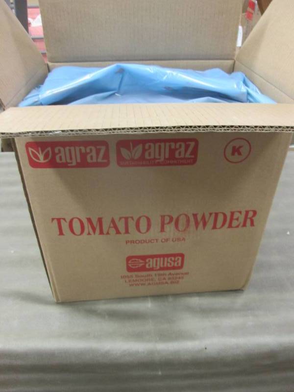 lot 319 image: 55 lb Box Agraz Tomato Powder...