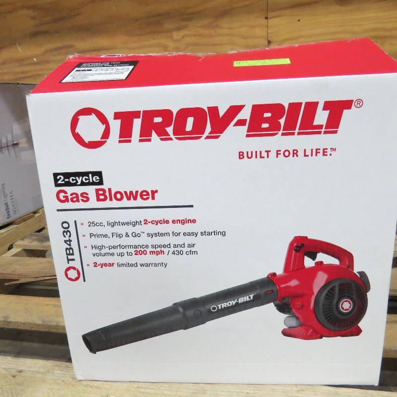 lot 19 image: Troy-Built 200 MPH 430CFM 2-Cycle 25cc Gas Handheld Leaf Blower