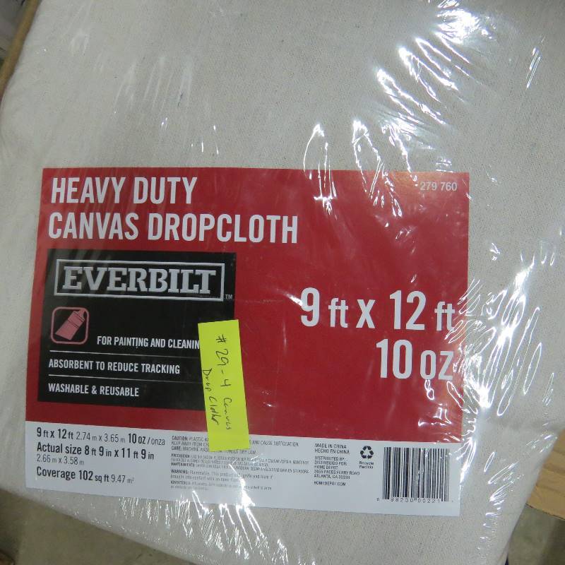 lot 29 image: 4 - Everbuilt 8 9 x 11 9 Canvas Drop Clothes