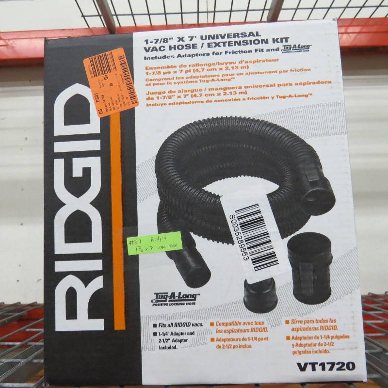 lot 37 image: Rigid Stor-N-Go 5 Gal. 5.0 Peak HP WetDry Vac and Rigid 7 Foot Extention Kit