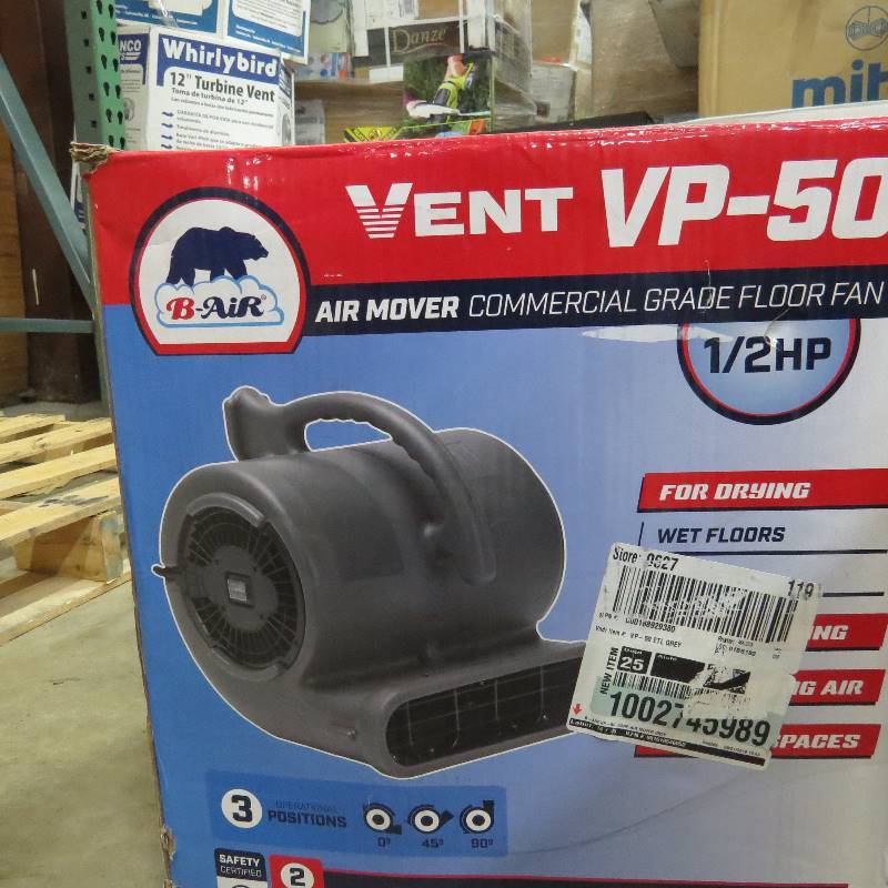 lot 36 image: B-Air High Velocity Fan - 12 HP