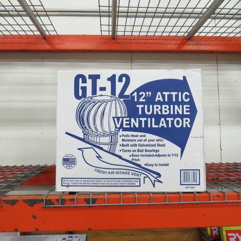 lot 38 image: 12 in. Galvanized Steel Internally Braced Wind Turbine w3 extra boxes of parts
