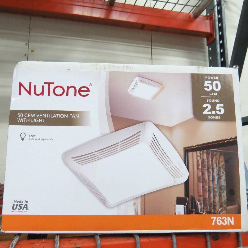 lot 59 image: NuTone 50 CFM Ceiling Bathroom Exhaust Fan with Light