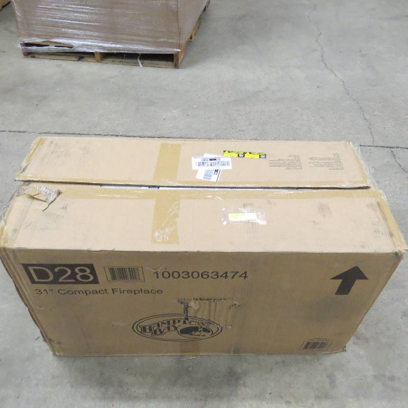 lot 53 image: Hampton Bay Parksley Freestanding Compact Infrared Electric Fireplace in Cherry