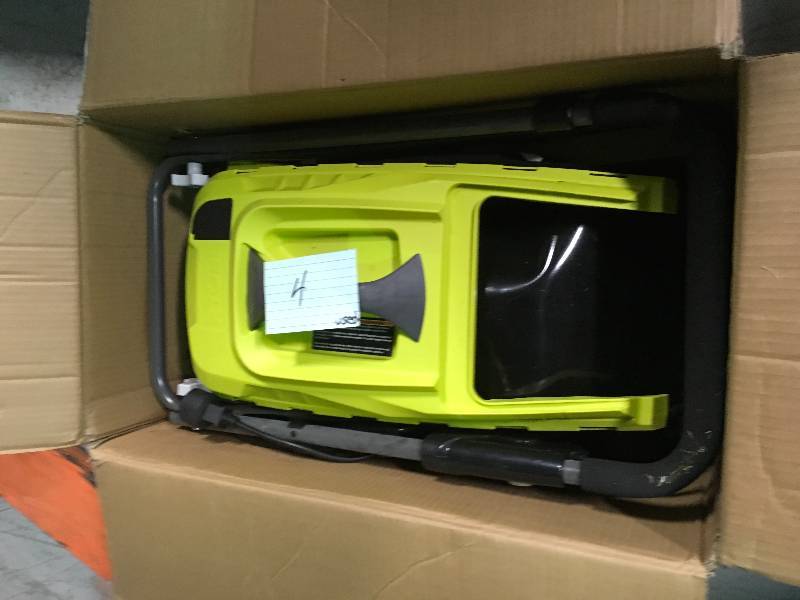 lot 4 image: Ryobi 13 in. 11 Amp Corded Electric Walk Behind Push Mower not used