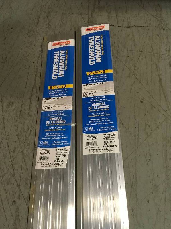 lot 7 image: Lot of 2 Aluminum Thresholds not used