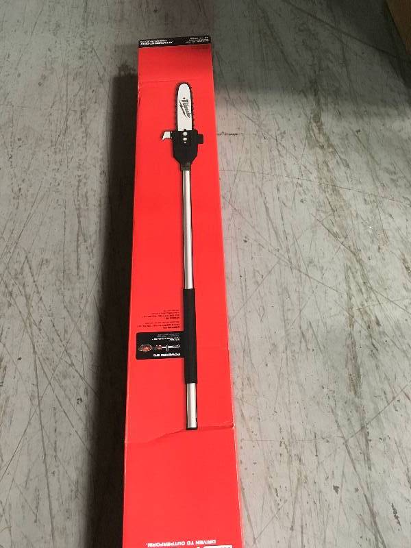 lot 9 image: Milwaukee M18 FUEL QUIK-LOK 10 in. Pole Saw Attachment (Tool-Only) not used