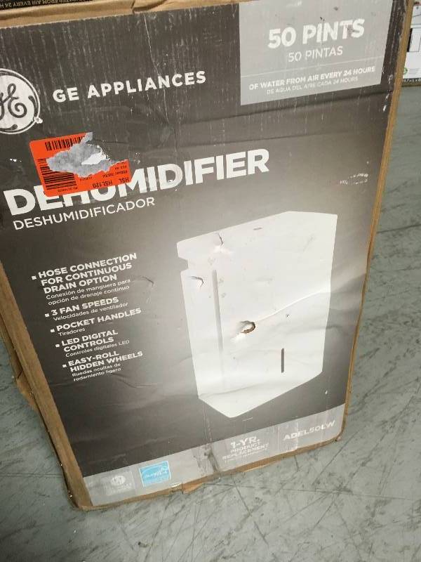 lot 25 image: GE 50 pt. Dehumidifier, ENERGY STAR in good condition