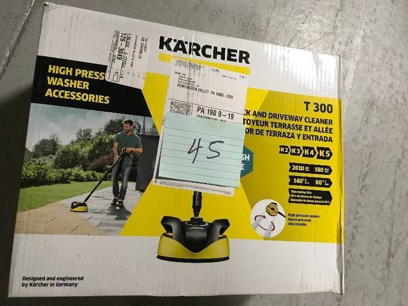 lot 45 image: Karcher T300 DeckDriveway Cleaner for Electric Pressure Washers in good condition