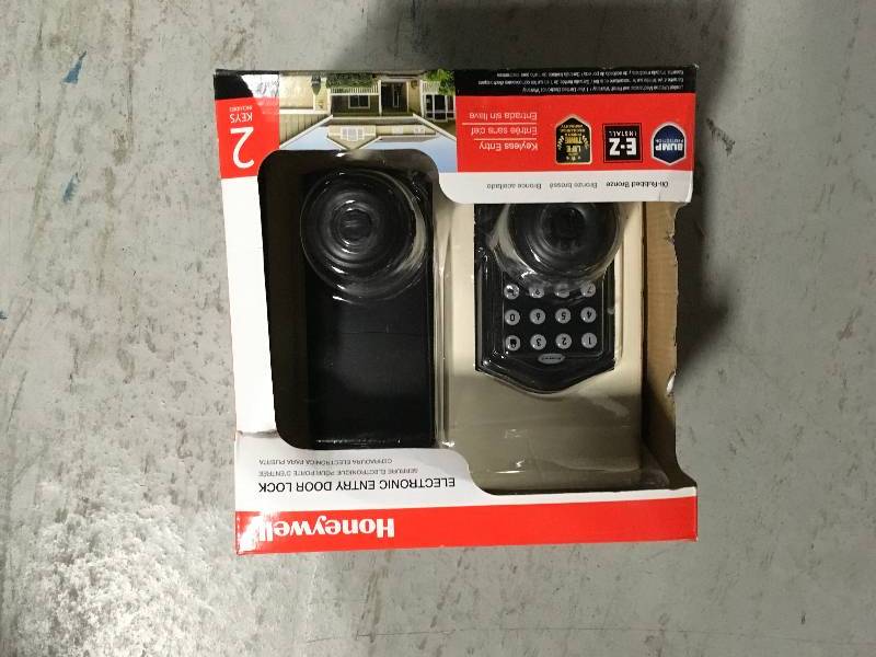 lot 47 image: Honeywell Electronic Entry Door Lock in good condition