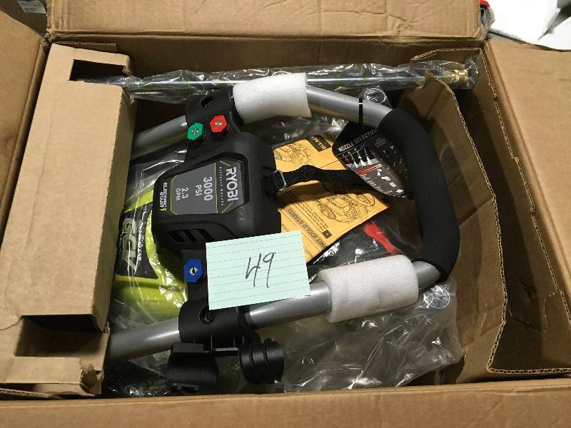 lot 49 image: Ryobi 3000 PSI 2.3-GPM Honda Gas Pressure Washer in like new condition