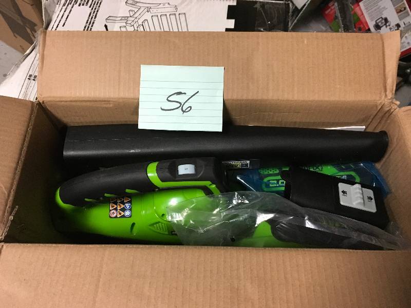 lot 56 image: Greenworks Cordless Sweeper  in like new condition