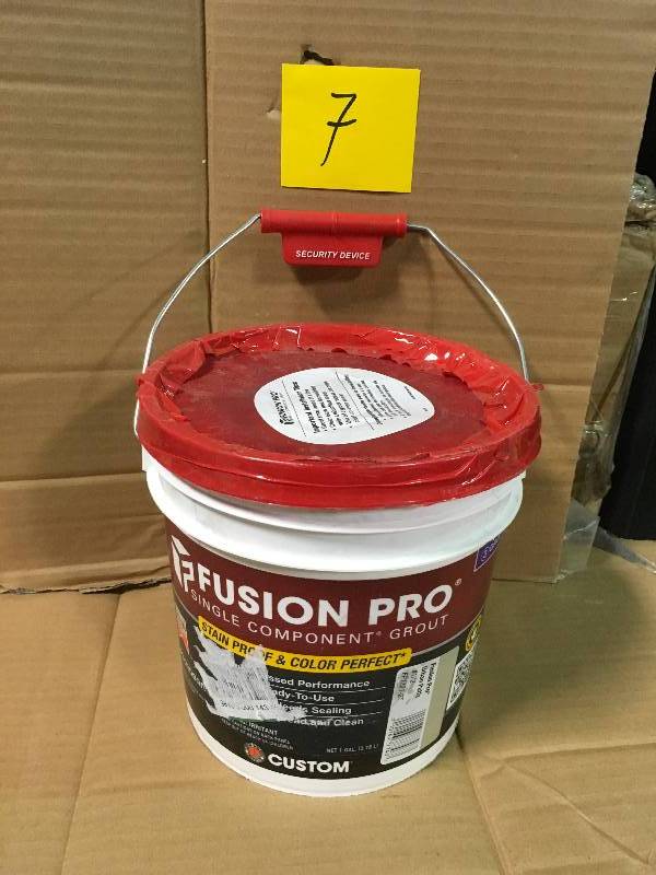 lot 7 image: Custom Building Products Fusion Pro #172 Urban Putty 1 Gal. Single Component Grout