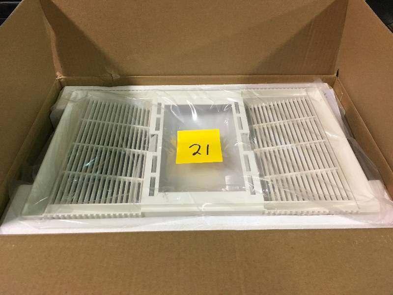 lot 21 image: Nutone 70 CFM Ceiling Bathroom Exhaust Fan with Light and 1300-Watt Heater in good